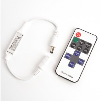 Контроллер для одноцветной светодиодной ленты мини с П/У белый, 12-24V, FERON LD65