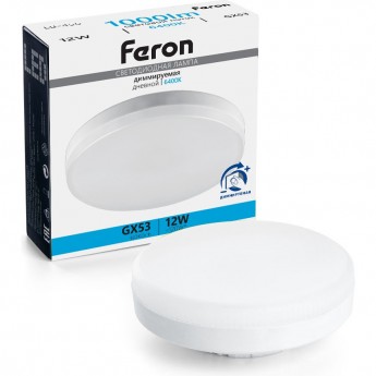 Лампа светодиодная FERON LB-456 GX53 12W 230V 6400K диммируемая