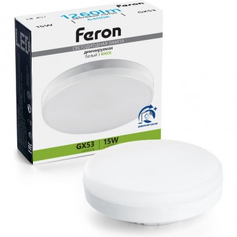 Лампа светодиодная FERON LB-457 GX53 15W 230V 6400K диммируемая