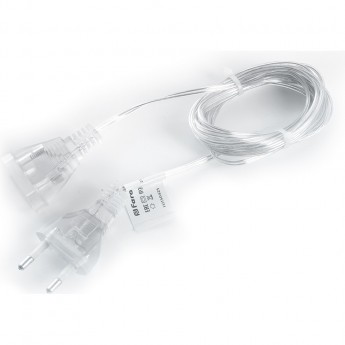 Сетевой шнур для гирлянд 3м, 2*0,5мм2 FERON, прозрачный, DM303