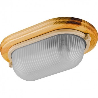 Светильник накладной IP54, 220V 60Вт Е27, дерево, клен, овал FERON НБО 04-60-011