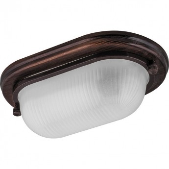 Светильник накладной IP54, 220V 60Вт Е27, дерево, орех, овал FERON НБО 04-60-021