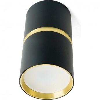 Светильник потолочный FERON ML186 Barrel ZEN MR16 GU10 35W 230V, чёрный, золото