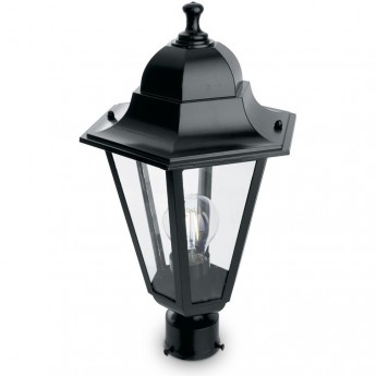 Светильник садово-парковый FERON 6203/PL6203 шестигранный на столб 100W E27 230V, черный