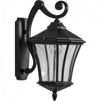 Светильник садово-парковый FERON PL4032 восьмигранный на стену вниз 60W 230V E27, черный