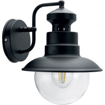 Светильник садово-парковый FERON PL571 на стену вниз 60W 230V E27, черный