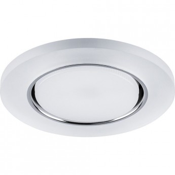 Светильник встраиваемый с белой LED подсветкой FERON CD5020 потолочный GX53 без лампы, белый матовый 32659