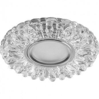 Светильник встраиваемый с белой LED подсветкой FERON CD914 потолочный MR16 G5.3 прозрачный