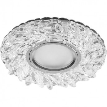 Светильник встраиваемый с белой LED подсветкой FERON CD915 потолочный MR16 G5.3 прозрачный