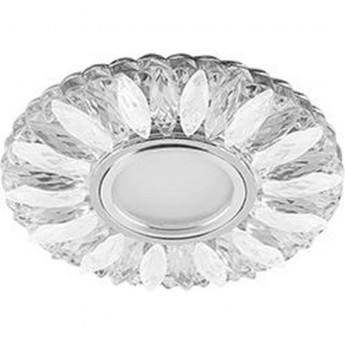 Светильник встраиваемый с белой LED подсветкой FERON CD917 потолочный MR16 G5.3 прозрачный-матовый