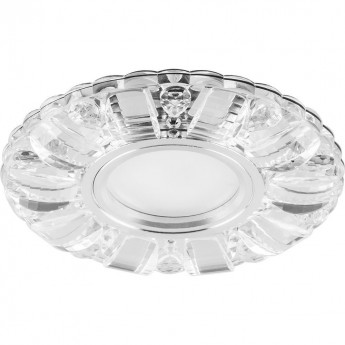 Светильник встраиваемый с белой LED подсветкой FERON CD921 потолочный MR16 G5.3 прозрачный