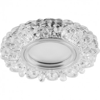 Светильник встраиваемый с белой LED подсветкой FERON CD926 потолочный MR16 G5.3 прозрачный