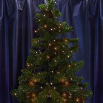 Светодиодная гирлянда FERON CL08 линейная, статичная, 60м + 3м 230V желтый c питанием от сети, зеленый шнур