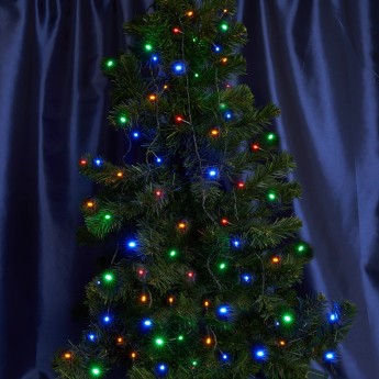 Светодиодная гирлянда FERON CL44 линейная 20 м +1.5м 230V мультиколор, c питанием от сети, эффектом стробов, черный шнур