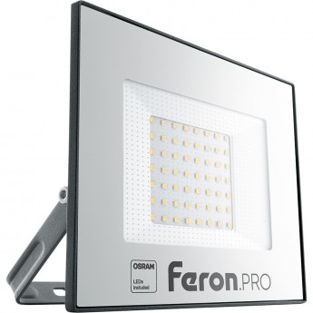 Светодиодный прожектор FERON PRO LL-1000 IP65 50W 6400K черный