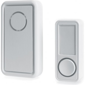 Звонок дверной беспроводной FERON E-379 Электрический 18 мелодий белый с питанием от батареек